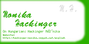 monika hackinger business card
